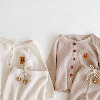 Bear Cardigan Pants Set