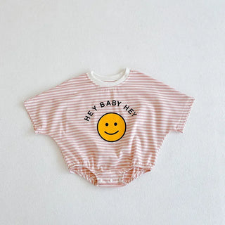 Oversized Striped T-Shirt Romper - RYAN AND REMI