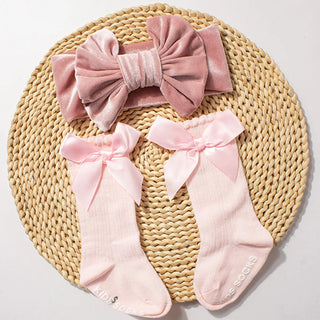 Velvet Headband Socks Set