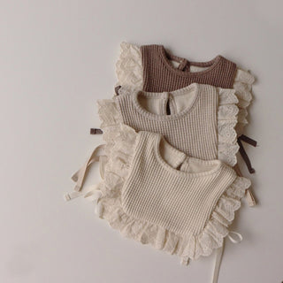Baby Lace Waffle Bib - RYAN AND REMI