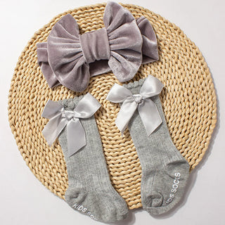 Velvet Headband Socks Set