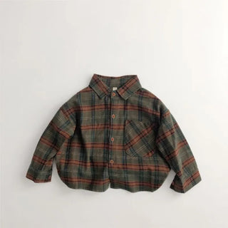 Boys Fall Plaid Shirt - RYAN AND REMI