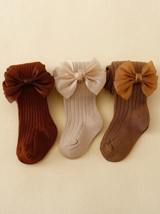 Neutral Breathable Knitted Tights Leggings. 3 Pcs