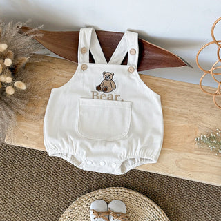 Corduroy Teddy Bear Romper - RYAN AND REMI