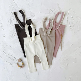 Lace Frill Suspender Leggings - RYAN AND REMI