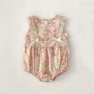 Pink Lace Bow Sister Outfit