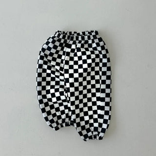 Versatile Checkered Loose Pants - RYAN AND REMI