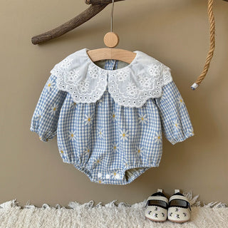 New Autumn Baby Floral Doll Collar Design Briefs Crawling Suit Shorts Crawling Baby Newborn Items Baby Stuff - RYAN AND REMI