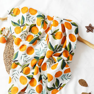 Printed Muslin Cotton Baby Swaddle - RYAN AND REMI