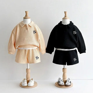 Vidi Waffle Shorts Set - RYAN AND REMI