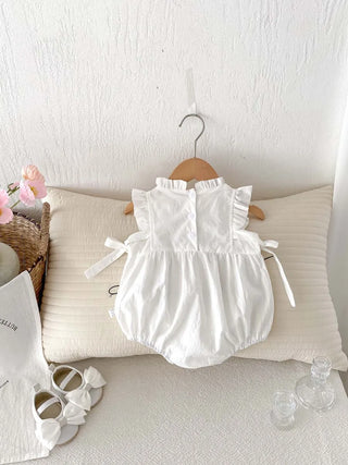 Floral Side Bow Romper - RYAN AND REMI