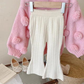 Fluffy Ball Sweater Set
