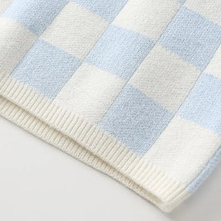 knitted Checkered Sweater Set - RYAN AND REMI