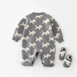 Knitted Puppy Dog Jumpsuit