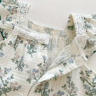 Vintage Paisley Romper With Headband - RYAN AND REMI