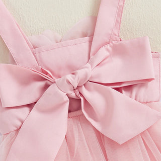 Pink Rose Flower Lace Romper - RYAN AND REMI