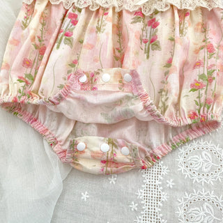 Pink Lace Bow Sister Outfit