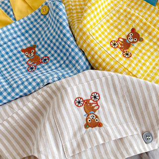 Checkered Bear Jumpsuit