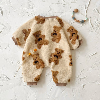 Fleece Snuggle Bear Jumpsuit