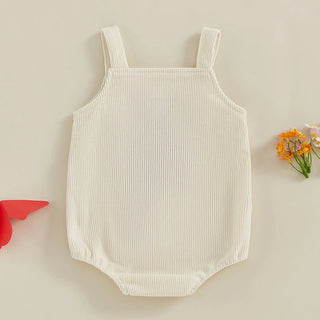 Cute Corduroy Embroidered Romper