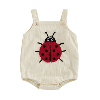 Cute Corduroy Embroidered Romper