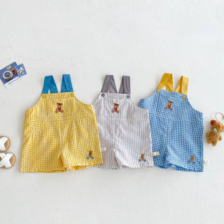 Checkered Bear Jumpsuit