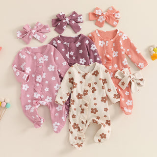 Floral Ruffle Footed Jumpsuit