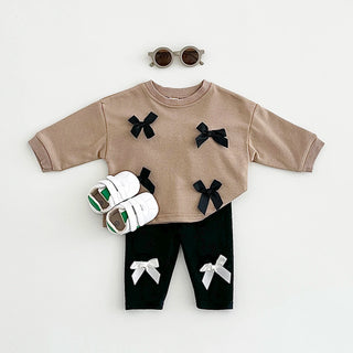 3D Ribbon Sweat and Pants Set - RYAN AND REMI