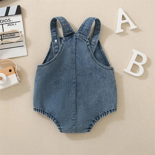 Denim Pocketed Romper - RYAN AND REMI