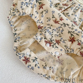 Mandarin Collar Floral Romper - RYAN AND REMI