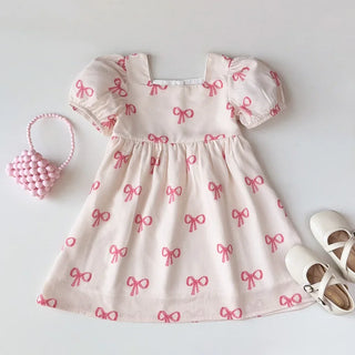 Ribbon Print Casual Dress - RYAN AND REMI
