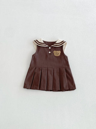 Preppy Sleeveless Bear Dress