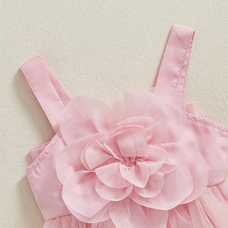Pink Rose Flower Lace Romper - RYAN AND REMI