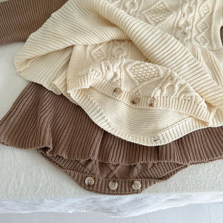Ruffle Romper Sweater Dress - RYAN AND REMI