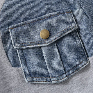 Denim Colorblock  Sweatshirt - RYAN AND REMI