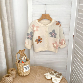 Floral Jacquard Knitted Cardigan - RYAN AND REMI