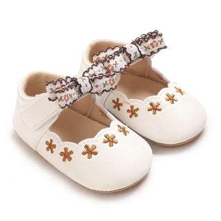 Baby girl princess shoes cute and breathable bow for young children anti slip flower casual sports shoes baby soft soled shoes - RYAN AND REMI