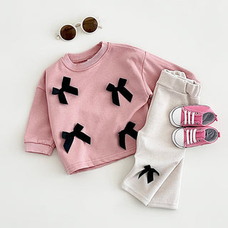 3D Ribbon Sweat and Pants Set - RYAN AND REMI