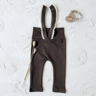 Lace Frill Suspender Leggings - RYAN AND REMI