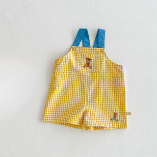 Checkered Bear Jumpsuit