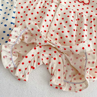 Polka Dot Embroidery Jumpsuit - RYAN AND REMI
