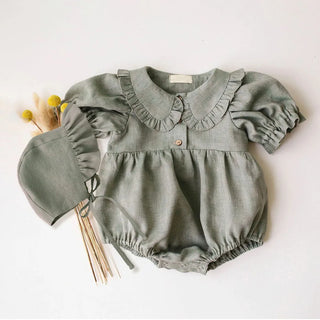 Ruffle Lapel Romper Set - RYAN AND REMI