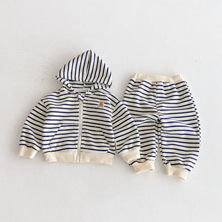 Striped Hoodie Jogger Set