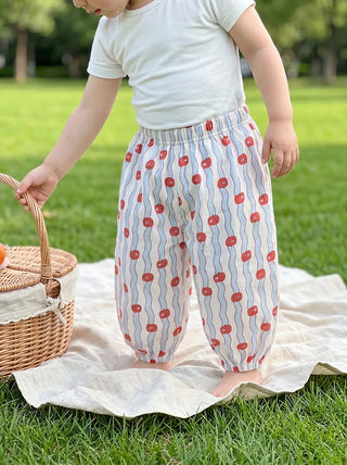MILANCEL New Summer Kids Casual Pants 1-5T Cartoon Cat Dog Girls Tapered Pants Ventilate Comfortable Children Trousers - RYAN AND REMI