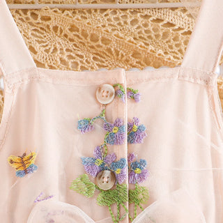 Fluffy Mesh Flower Dress - RYAN AND REMI