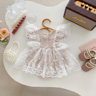 Lace Waffle Bodysuit Dress - RYAN AND REMI