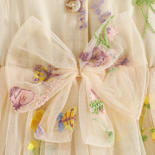 Fluffy Mesh Flower Dress - RYAN AND REMI