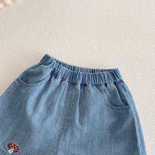 Plaid Mushroom Shorts Set - RYAN AND REMI