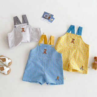 Checkered Bear Jumpsuit