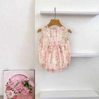 Pink Lace Bow Sister Outfit